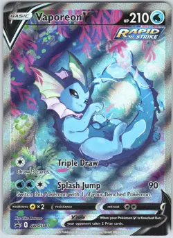 Vaporeon V SWSH181 Promo SWSH Black Star Pokemon NM - Image 1