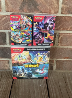 NEW-Pokemon TCG Surging Sparks/Destined Rivals/Mega Evolution Booster Bundles - Image 1