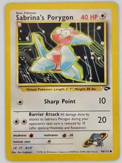 Sabrina's Porygon 98/132 Pokemon - Gym Challenge HP - Image 1