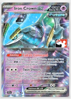 Iron Crown ex 081/162 - Pokemon PRIZE Pack Series - SV: Temporal Forces Holo NM - Image 1