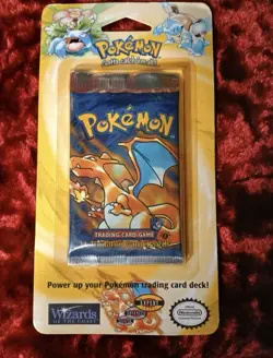 Pokemon Base Set 1st EDITION Charizard Blister Booster Pack 1999 English SEALED - Image 1