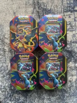 Pokemon TCG Mega Charizard X & Y Tin bundle x4 - Image 1