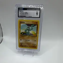 Pokemon TCG Machop Base Set 1999 CGC 9 Graded 52/102 Wizards Common - Image 1