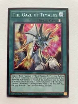 Yu-Gi-Oh! The Gaze of Timaeus SECRET RARE MZMU-EN013 - Image 1