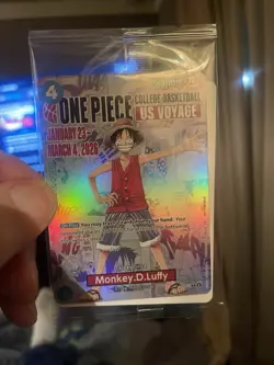 One Piece Monkey D. Luffy US Voyage College Basketball Card GONZAGA IN HAND - Image 1