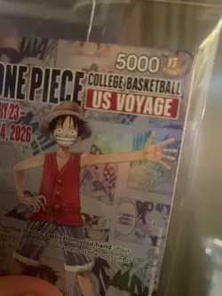 One Piece Monkey D. Luffy US Voyage College Basketball Card GONZAGA IN HAND - Image 4