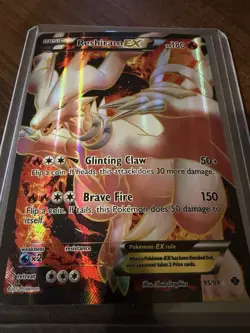 Reshiram EX #95 Next Destinies Pokemon Card MP - Image 2