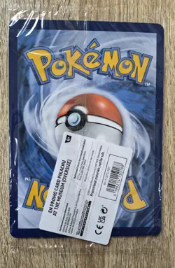 Pikachu At The Museum Pokemon X Natural History Museum. Jumbo Promo Card. Sealed - Image 2