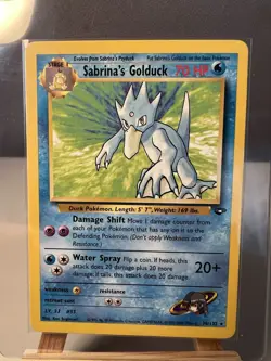 Pokemon TCG Sabrina's Golduck Gym Challenge, Unlimited Rare Card 30/132 - Image 1