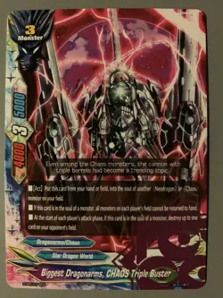 FUTURE CARD BUDDYFIGHT BIGGEST DRAGONARMS CHAOS TRIPLE BUSTER S-PR/074EN - Image 1