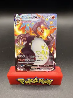Pokemon TCG Shining Fates Charizard VMAX Holo Card SV107/SV122 NM/M Condition - Image 1