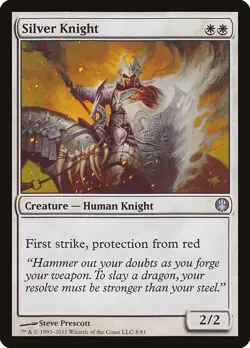 Silver Knight 1x MtG Duel Decks: Knights vs. Dragons SP/NM - Image 1