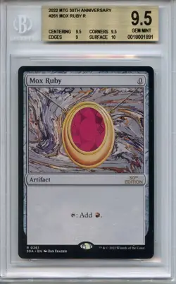 Mox Ruby - 30th Anniversary Edition - BGS GEM MINT 9.5 (9.5, 9.5, 9, 10)! - Image 1