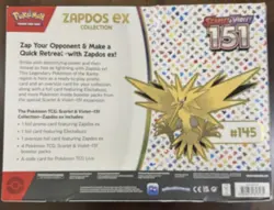 Pokemon TCG Zapdos EX Collection Box 151 Zapdos Promo Scarlet & Violet Sealed - Image 2