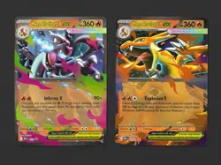 Pokemon Mega Charizard X EX 029 & Mega Charizard Y EX 030 Black Star Promo NM - Image 1