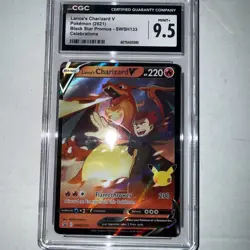 Pokemon TCG Lance's Charizard V Black Star Promo SWSH133 Celebrations CGC 9.5 - Image 3