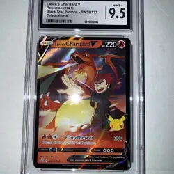 Pokemon TCG Lance's Charizard V Black Star Promo SWSH133 Celebrations CGC 9.5 - Image 4