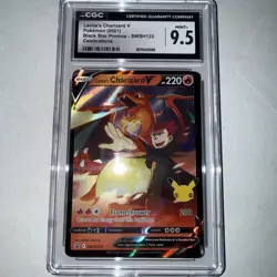 Pokemon TCG Lance's Charizard V Black Star Promo SWSH133 Celebrations CGC 9.5 - Image 5