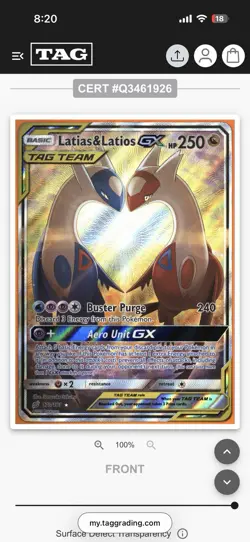 2019 Pokemon Latias & Latios GX Alt Art #170/181 - TAG 8 – Heart Tag Team - Image 5