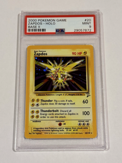 2000 Pokemon Base Set 2 (BS2) - Zapdos Holo Rare #20/130 PSA 9 MINT ENG - Image 1