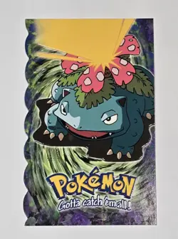 1999 Pokemon Topps Venusaur #03 First Movie 3 of 12 Die-Cut Embossed Blue Label - Image 1