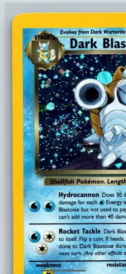 Dark Blastoise 3/82 Holo Team Rocket Pokemon SWIRL - Image 3
