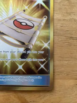 Pokemon Rescue Stretcher Gold Holo 165/147 SM Burning Shadows Secret Rare - Image 5