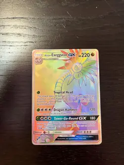 Pokemon TCG Crimson Invasion Alolan Exeggutor GX 118/111 Secret NM - Image 1
