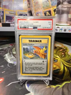 2001 POKEMON PROMO BLACK STAR #41 LUCKY STADIUM-N.Y. CENTER PSA 3 POP 9* - Image 1