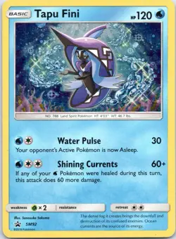 Tapu Fini SM92 Sun & Moon Black Star Promo Holo Pokemon 2018 - Image 1