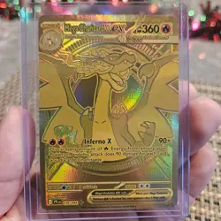 Gold Mega Charizard X EX 130/094 - English - Pokemon Phantasmal Flames - Image 1