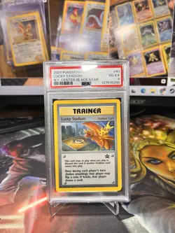 2001 POKEMON PROMO BLACK STAR #41 LUCKY STADIUM-N.Y. CENTER PSA 4 POP 24* - Image 1