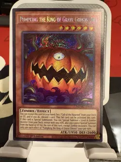 YuGiOh! Pumpking The King Of Grave Ghosts MZMU-EN001 Secret Rare Maze Of Muertos - Image 1