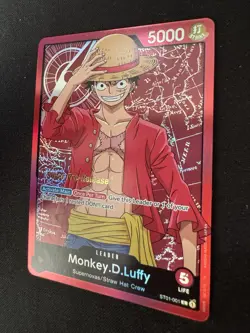 2022 ONE PIECE STRAW HAT CREW SUPER PRE-RELEASE ST01-001 MONKEY D LUFFY - Image 2