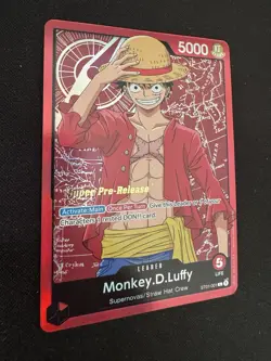 2022 ONE PIECE STRAW HAT CREW SUPER PRE-RELEASE ST01-001 MONKEY D LUFFY - Image 3