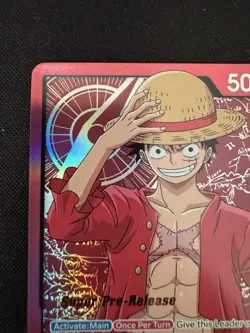 2022 ONE PIECE STRAW HAT CREW SUPER PRE-RELEASE ST01-001 MONKEY D LUFFY - Image 5