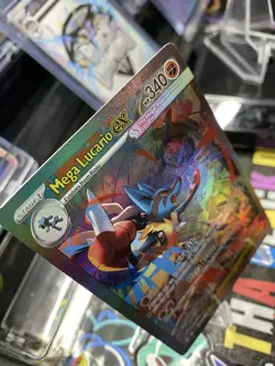 Mega Lucario EX Pokemon 179/132 Textured Holo Card NM (PLZ READ DESCRIPTION) - Image 3