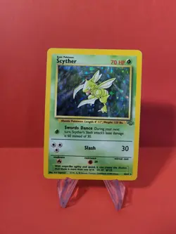 Pokemon Karte/card - Scyther Sichlor 10/64 - Jungle Set Holo - Very Good - Image 1