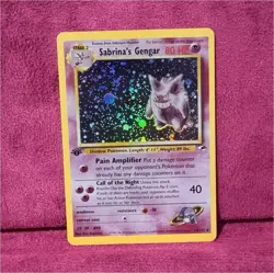 Pokemon Sabrina's Gengar Holo Rare Gym Challenge *Fan art card* - Image 1