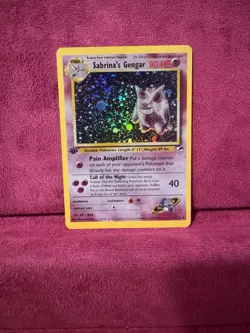 Pokemon Sabrina's Gengar Holo Rare Gym Challenge *Fan art card* - Image 2