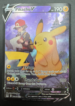 Pikachu V TG16/TG30 SWSH11: Lost Origin Trainer Gallery - Pokemon Card - NM - Image 1