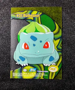 Bulbasaur #01 2000 Topps Pokemon TV Animation Edition Clear Card PC2 - Image 2