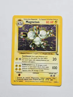 Magneton 11/62 Fossil Set Rare Holo Pokemon Card WOTC 1999 - Excellent - Image 1