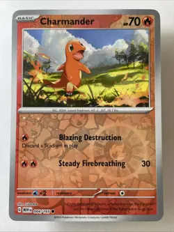 Charmander (Reverse Cosmos Holo) (Costco Exclusive) 004/165 Miscellaneous Cards - Image 1