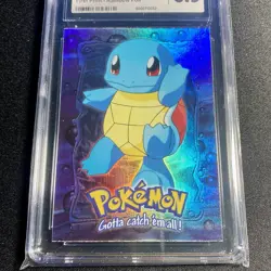 CGC 8.5 Topps Squirtle E7 RAINBOW FOIL HOLO First Print Pokemon Card psa - Image 1