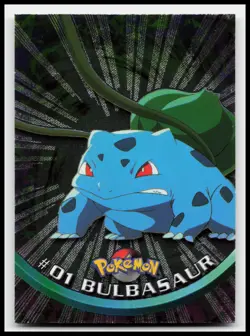Bulbasaur #01 Black Logo Topps Holo Live TV Animation Pokemon Card - Image 1
