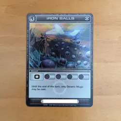 IRON BALLS Super Rare RIPPLE Foil Dawn of Perim First Edition Chaotic Card NM - Image 2