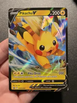Pokemon TCG Pikachu V SWSH285 Holo English Promo Card - Image 1