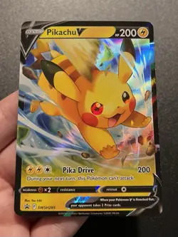 Pokemon TCG Pikachu V SWSH285 Holo English Promo Card - Image 2