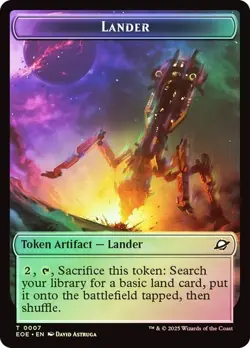 Human Soldier Token/Lander Token (0002/0007)-Edge of Eternities - Common (Foil) - Image 2